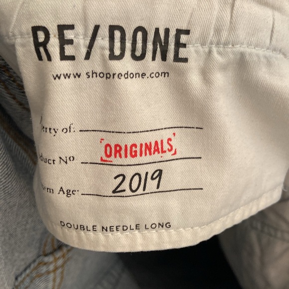 RE/DONE Originals 2019 Skinny Leg Ankle, Raw Hem, 33x30, NWOT, $279 MSRP - Picture 8 of 12